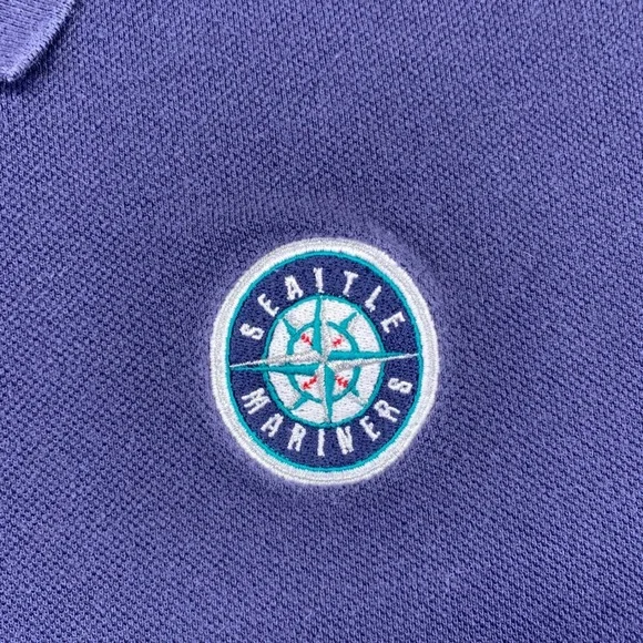 Vintage Reebok Seattle Mariners Polo Shirt Mens‎ XL MLB Baseball Navy Blue Faded - Picture 5 of 11
